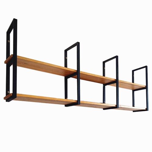 壁挂墙上书架工业风置物架铁艺吊架层架花架隔板餐厅悬挂酒架吧台