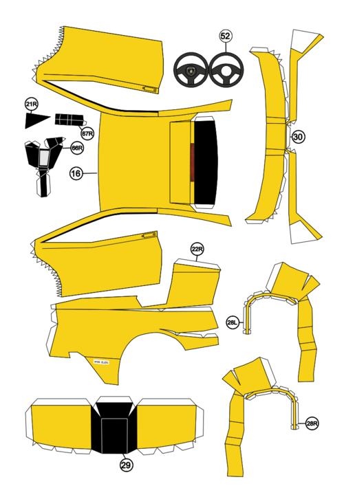超级跑车兰博基尼lamborghinimurcielago纸模图纸7pdf8页