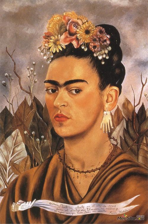 弗里达·卡洛(frida kahlo)高清作品:self portrait dedicated to dr
