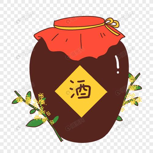 手绘中秋节桂花酒