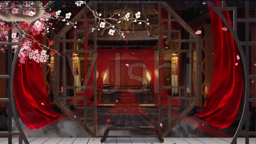 古代婚礼背景-无缝循环_1920x1080_高清视频素材下载