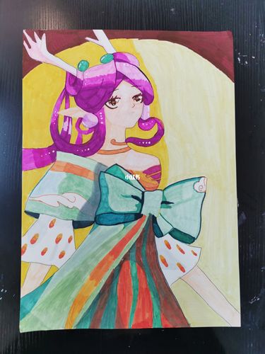 瑶遇见神鹿_绘画_文化_绘画