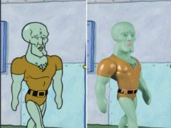 海绵宝宝:官方出的手办太吓人,章鱼哥成肌肉猛男,海绵宝宝疑似蹲坑!