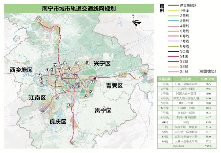8条普线5条快线规模5926km南宁市城市轨道交通线网规划获批