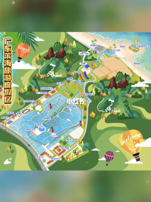 近期的手绘地图作品_手绘_插画师_广东滨海旅游度假区