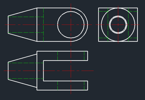 机械制图画三视图,感激不尽!