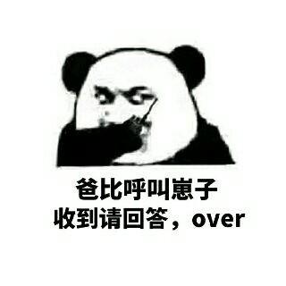 爸比呼叫崽子收到请回答,over_over_爸比_崽子_呼叫_收到表情