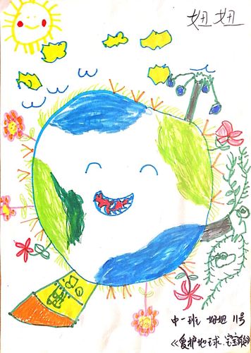 盛京贝斯特幼儿园幼小衔接预眰5班线上绘画大赛 《爱护环境,保护地球