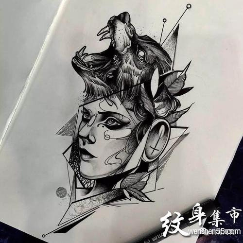 暗黑纹身暗黑纹身手稿暗黑纹身手稿图案