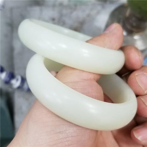 私家定做新疆和田玉白玉手镯xx