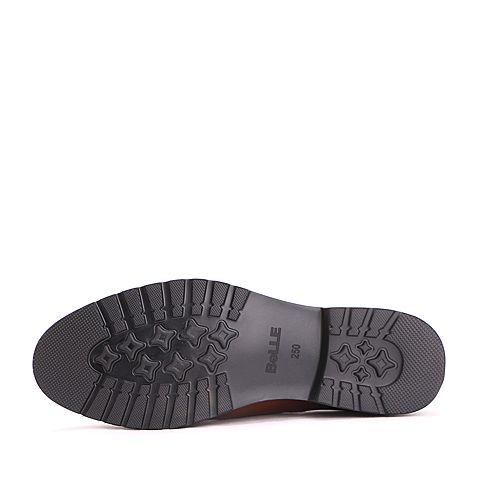 belle/百丽春季黑色商务正装牛皮革男皮鞋53102am7