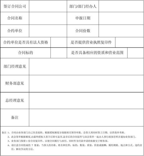 合同审核会签单(新)