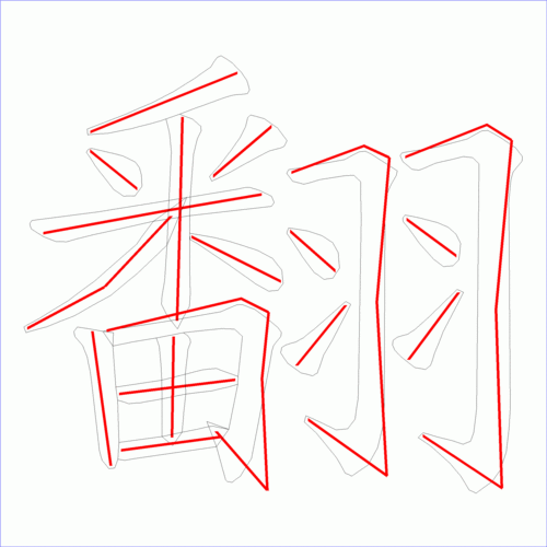 笔画数:18 汉字: 翻 笔画数: 18 笔顺图片:  笔顺原始矢量图:  1 2 3