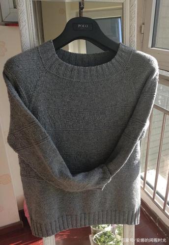 从领口往下织的男士提花毛衣,赶紧给儿子和爱人织一件