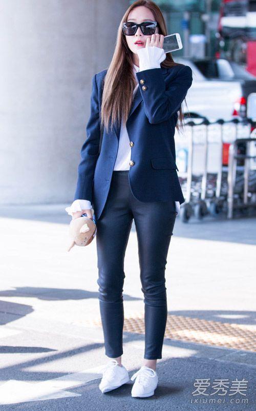 jessica郑秀妍承认恋情 街拍女神人美衣品好