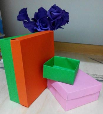 手工制作折纸礼物盒 纸质礼物盒