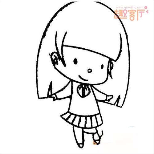 漂亮的小女孩简笔画简笔画女孩图片可爱