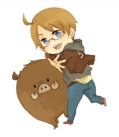 拟人拟人猪简笔画