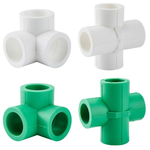ppr顶建过桥四通立体三通4分6分1寸水管ppr管
