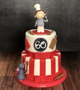 v cake 大厨师生日派对翻糖蛋糕 上海定制