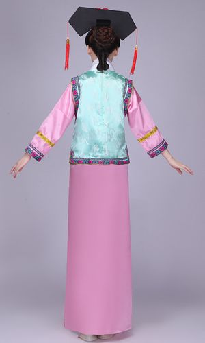清朝古代还珠格格服装满族女儿童古装宫女甄嬛反串班服演出服