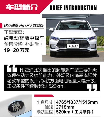动力电池全面升级 比亚迪秦pro ev超能版