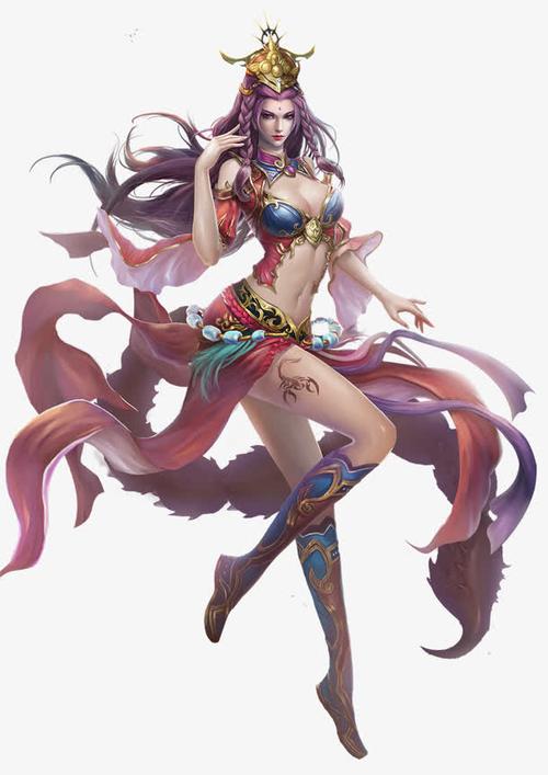 手绘古代妖姬女子