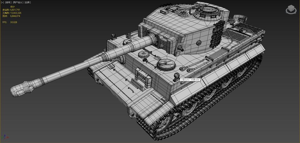 虎式坦克建模练习|三维|机械/交通|牧之悠 - 原创作品