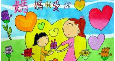 怎样画一幅母亲节送给妈妈的儿童画?