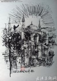 姚庆晖钢笔画建筑风景速写作品(16)