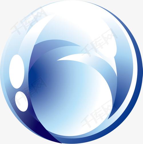 蓝色矢量泪滴素材图