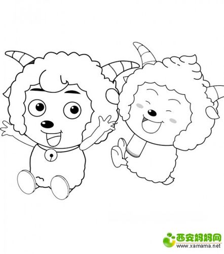 经典动画片《喜羊羊和灰太狼》简笔画,送给喜爱喜羊羊