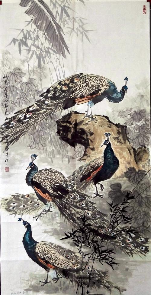 【书画作品】孔雀