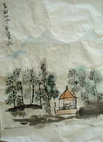 关于山居秋暝的诗配画手抄报 诗配画手抄报