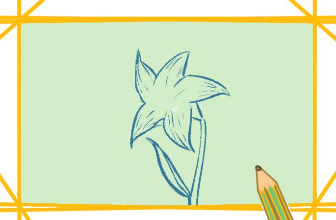 纯洁的百合花简笔画图片教程