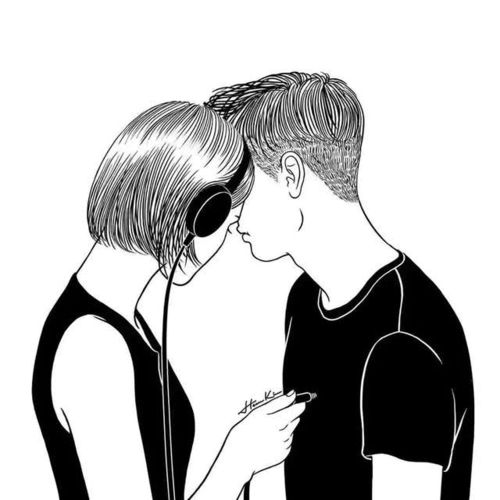 头像,简约,线条,黑白,插画