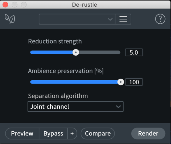 rx9的de-rustle有准确识别衣物摩擦声(rustle)的功能,能够智能地去除