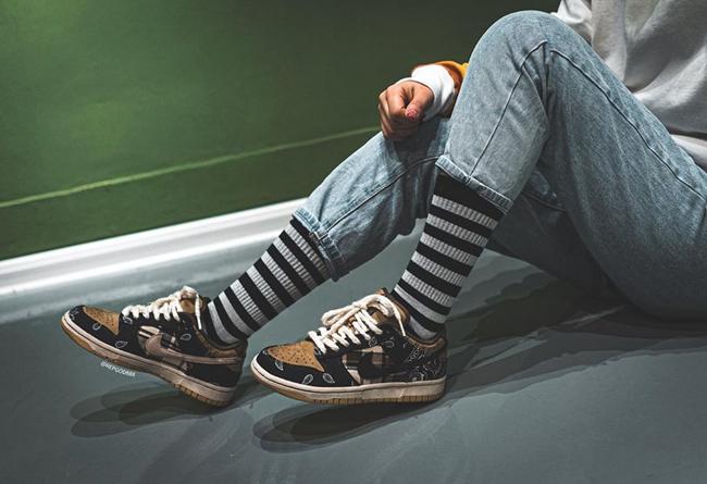 发售日期有了!travis scott x dunk sb 最新实物美图   上脚!
