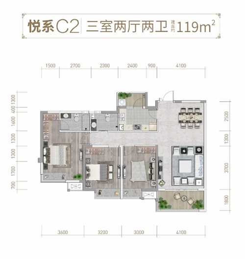 天立御景峰c2户型图