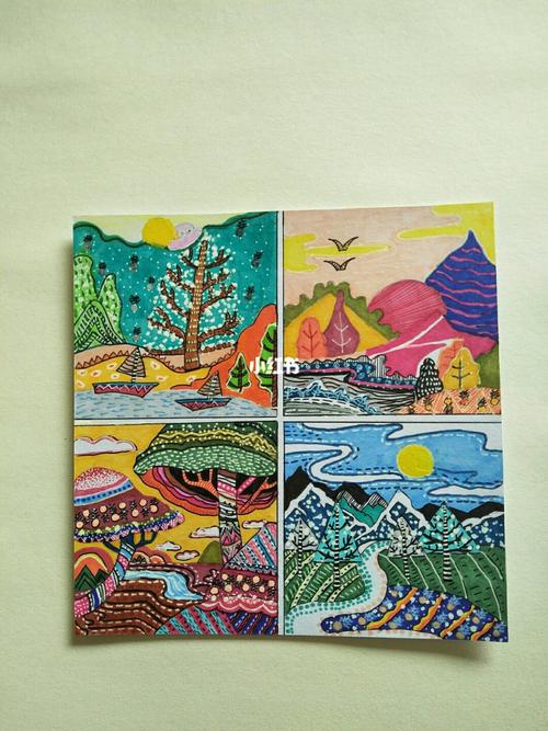 大一的色彩构成作业-《春夏秋冬》_万达影城(sm广场店