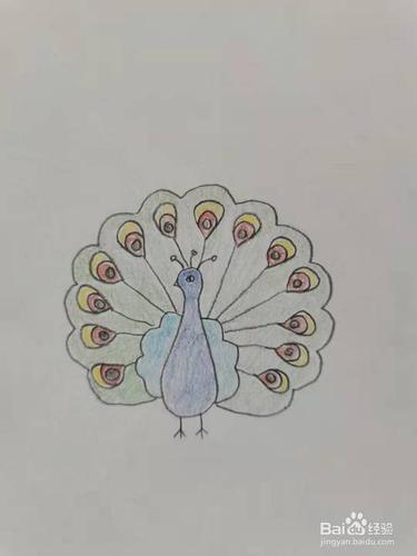 卡通孔雀怎么画