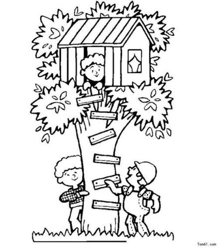 故事小场景组合简笔画