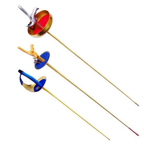 从上至下分别为重剑(对应迅捷剑),花剑(对应小剑)和佩剑(对应军刀)