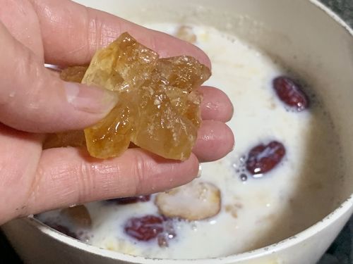 牛奶炖桃胶的做法