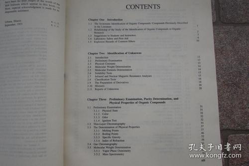 laboratory manual(有机化合物系统鉴定法——实验室手册)(目录见图)