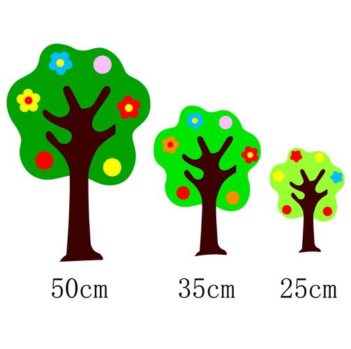 儿童房间幼儿园装饰仿真植物大树贴饰无纺布卡通树幼教装饰树墙贴
