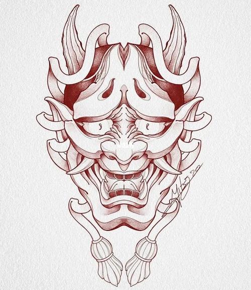 般若纹身手稿#纹身图案_纹身_纹身图案_美妆_彩妆