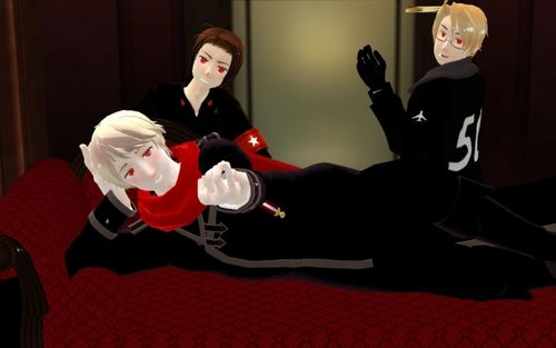 【aph/mmd】 双露的战争killer lady(黑三角乱入)