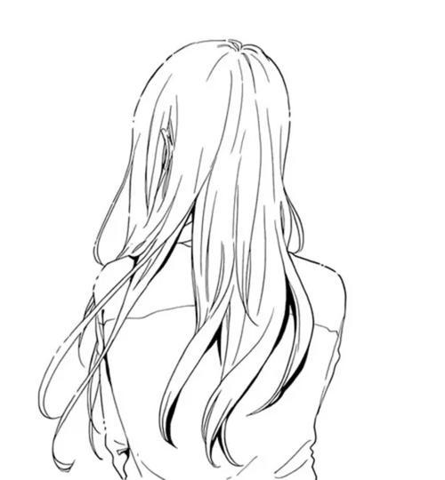 手绘图片唯美图片头像女生背影