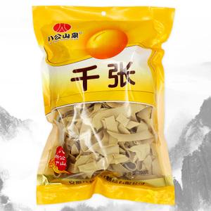 淮南特产八公山豆制品 八公山泉黑豆千张黄豆千张豆腐皮干货250g